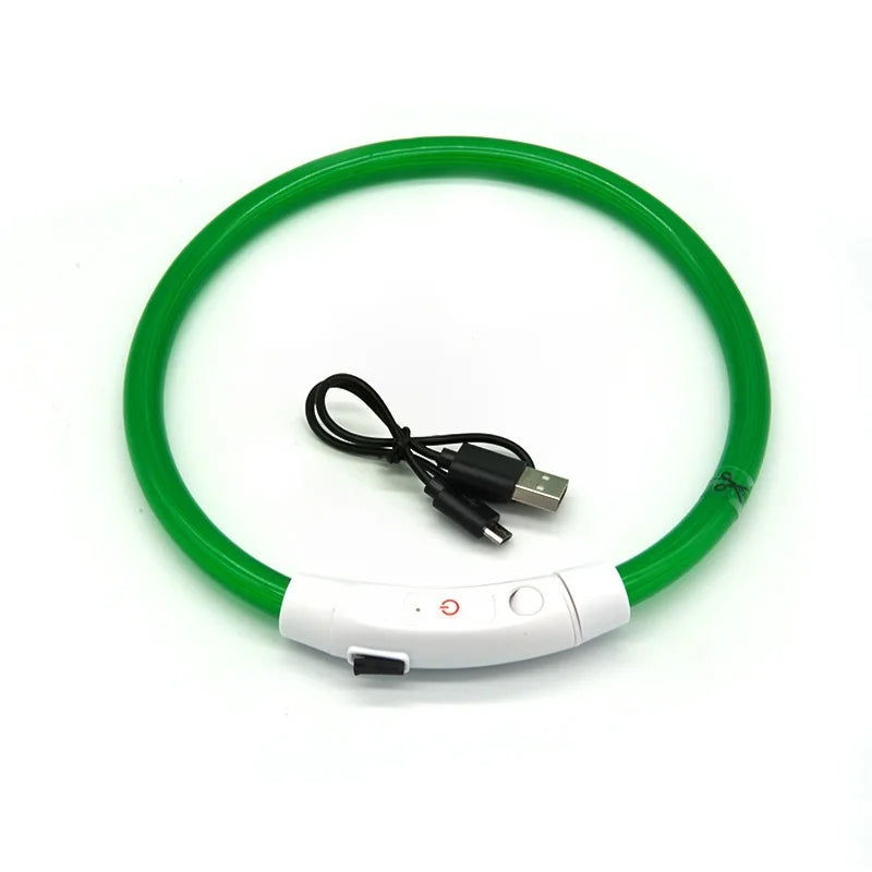 Thumbnail: LED Dog Collar – USB Rechargeable Luminous Pet Collar with Adjustable Glow for S