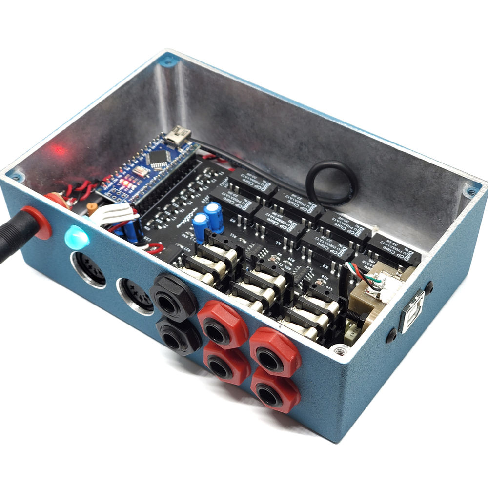 MIDI Controlled Dual Stereo Audio Switch/Mixer