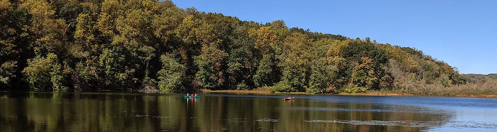 Canoes on a lake