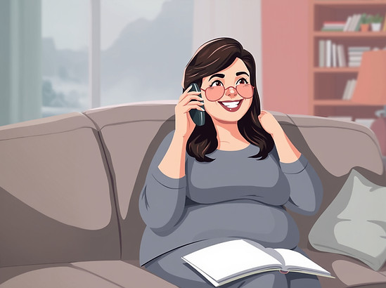 Woman on the phone with Careborne doctor