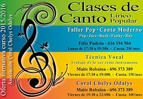 Cartel de oferta formativa. Chelys Odalys 2015-2016