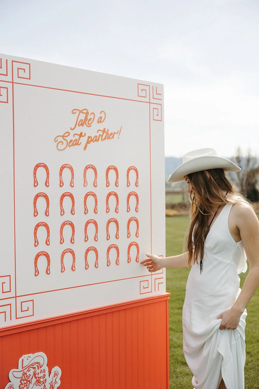 Acrylic wedding seating chart idea for a modern wedding reception