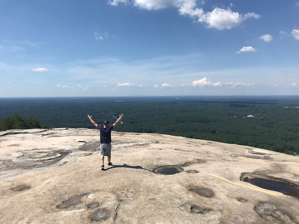 My brother on top of Stone Mountain in Georgia, USA.