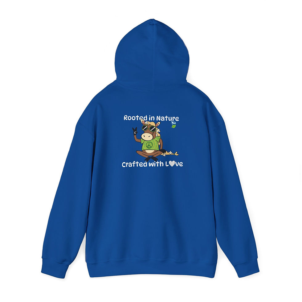 Thumbnail: Hippie Horse White Text Unisex Heavy Blend™ Hooded Sweatshirt