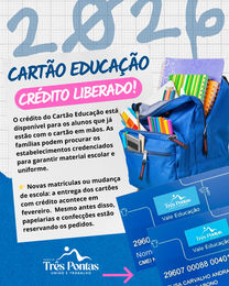Cartão Educação: crédito está disponível para alunos que já possuem o cartão; novas matrículas receberão em fevereiro