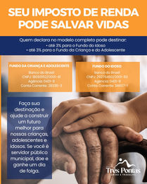 Seu Imposto de Renda pode salvar vidas e transformar realidades aqui em Três Pontas. 💙🧡