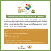 Três Pontas realiza a 15ª Conferência Municipal de Assistência Social