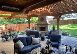 custom outdoor fireplace living tulsa ok patio