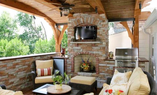 custom outdoor fireplace living tulsa ok patio