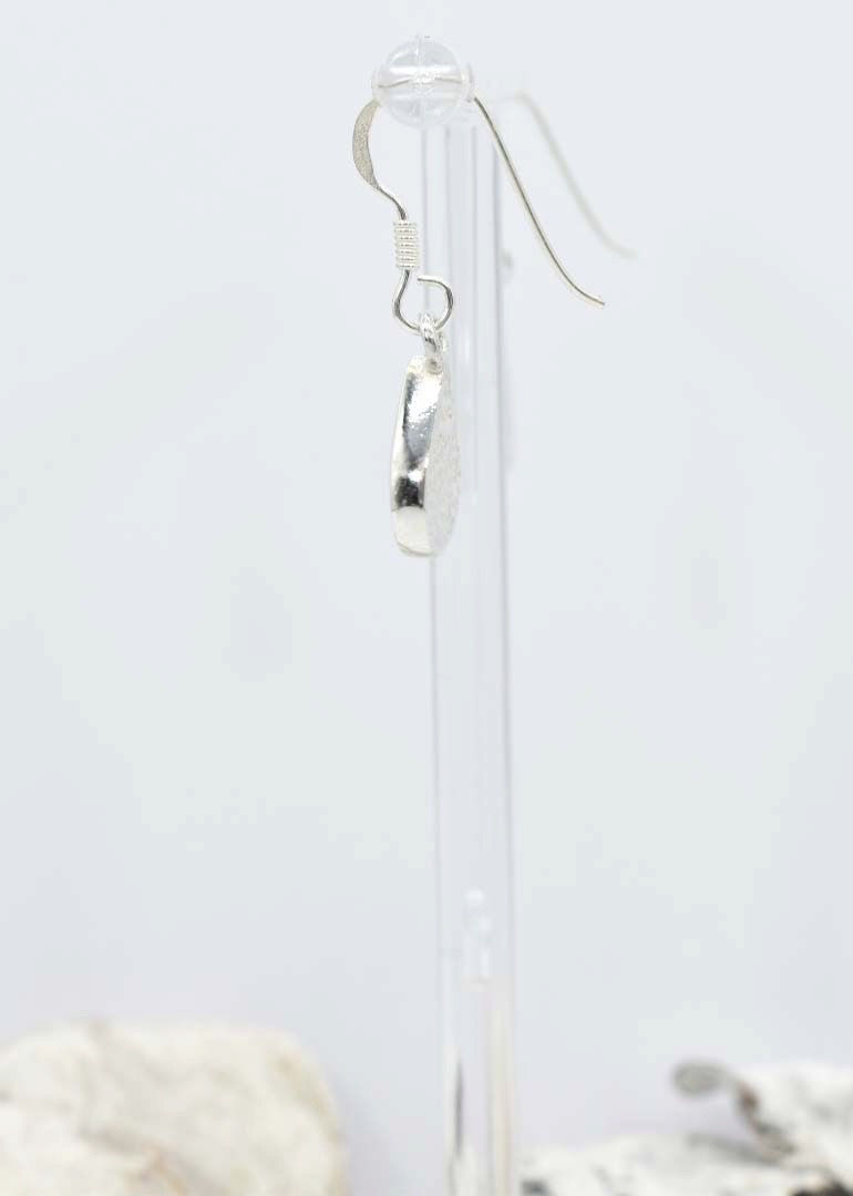 Thumbnail: 925 Silver Tiny Green Turquoise Teardrop Earrings