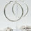 Thumbnail: 925 Silver Thick Large Hoop Earrings