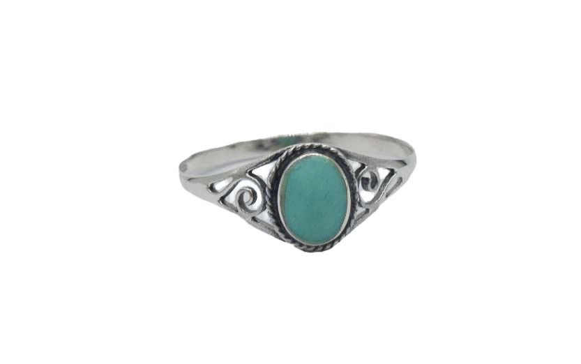 Thumbnail: 925 Silver Assorted Colours Gemstone Filigree Ring