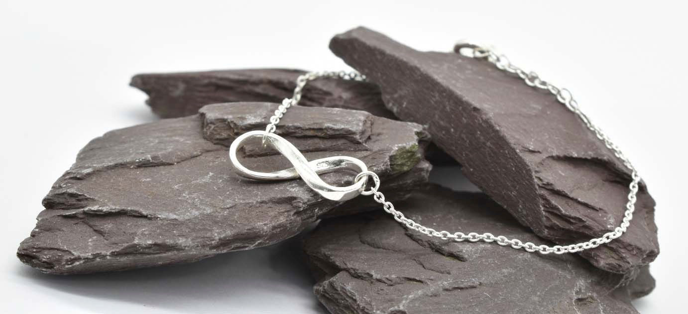 925 Silver Tiny Infinity Adjustable Bracelet