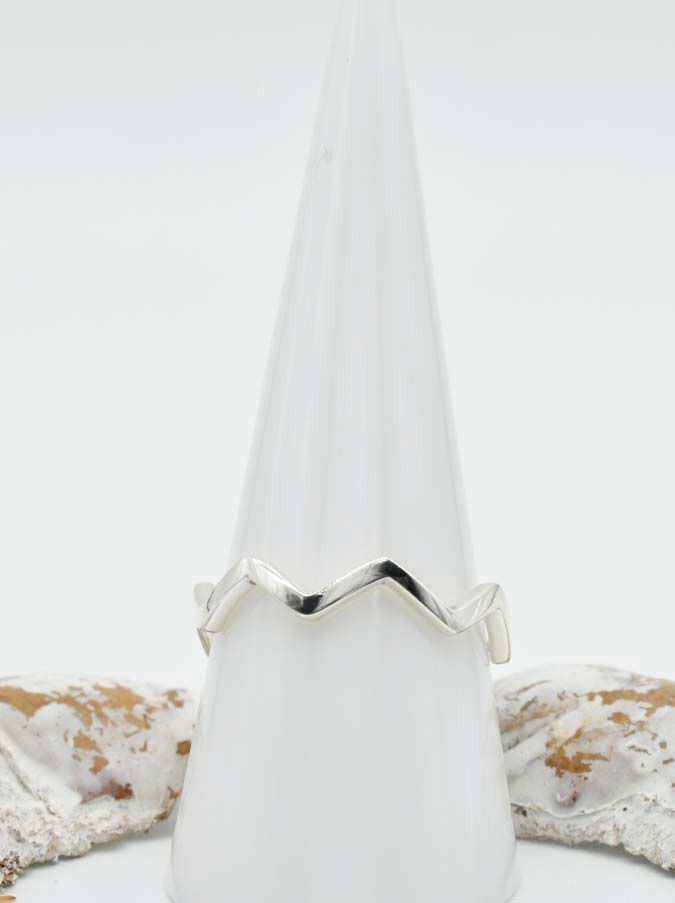 Thumbnail: 925 Silver Wave Whole Band Ring