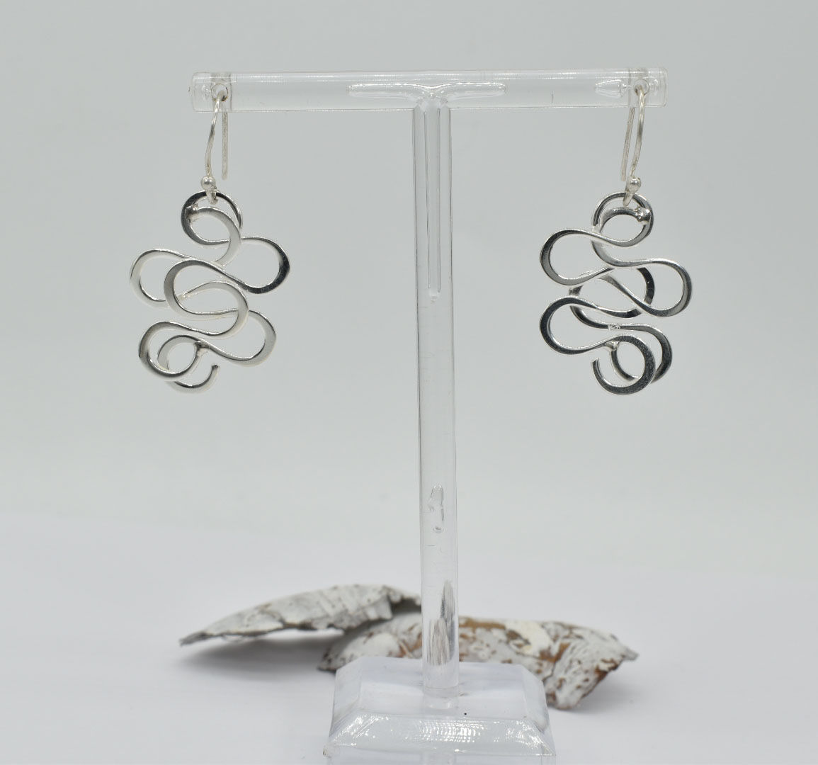 925 Silver Squiggle Earrings