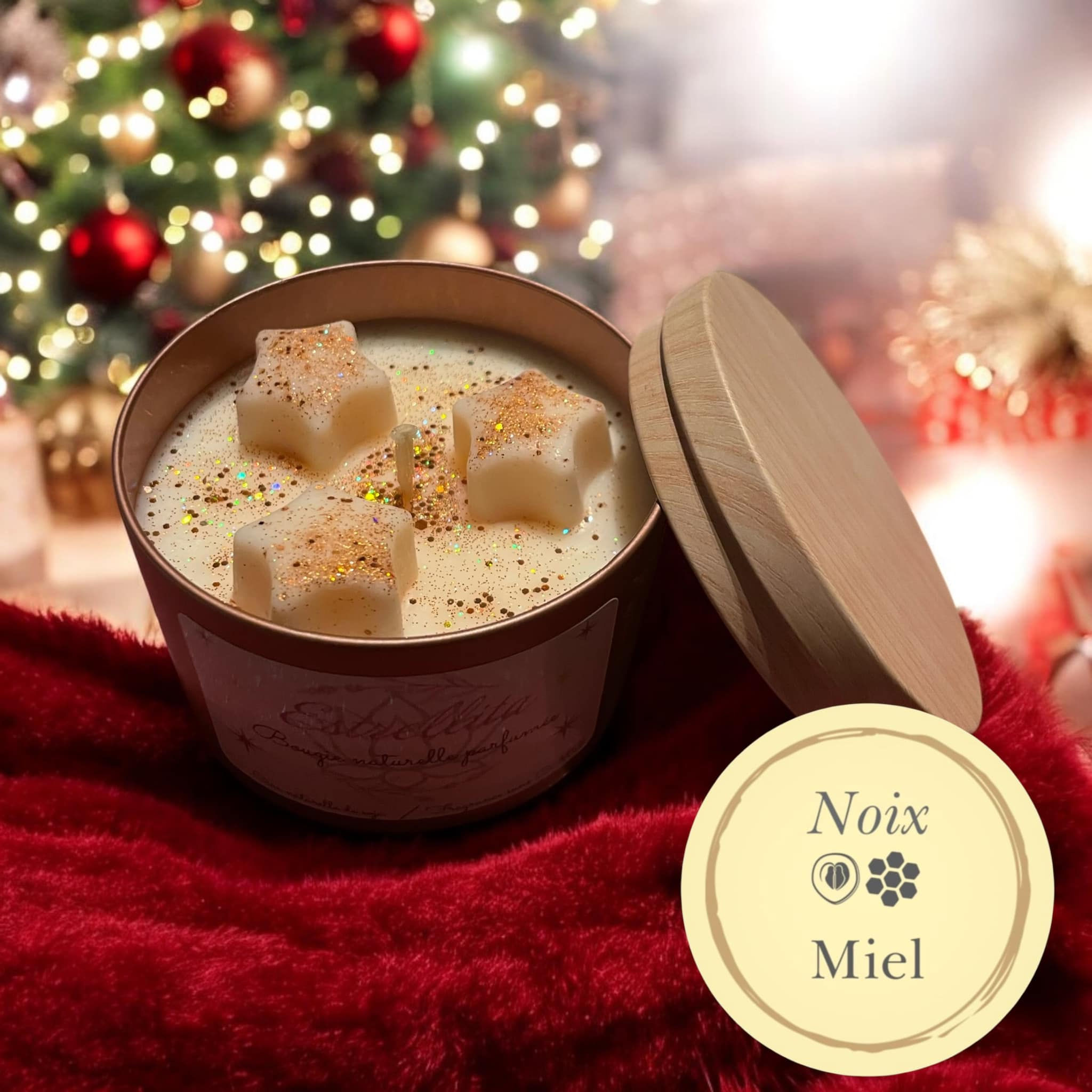 Bougie de Noël Noix & miel