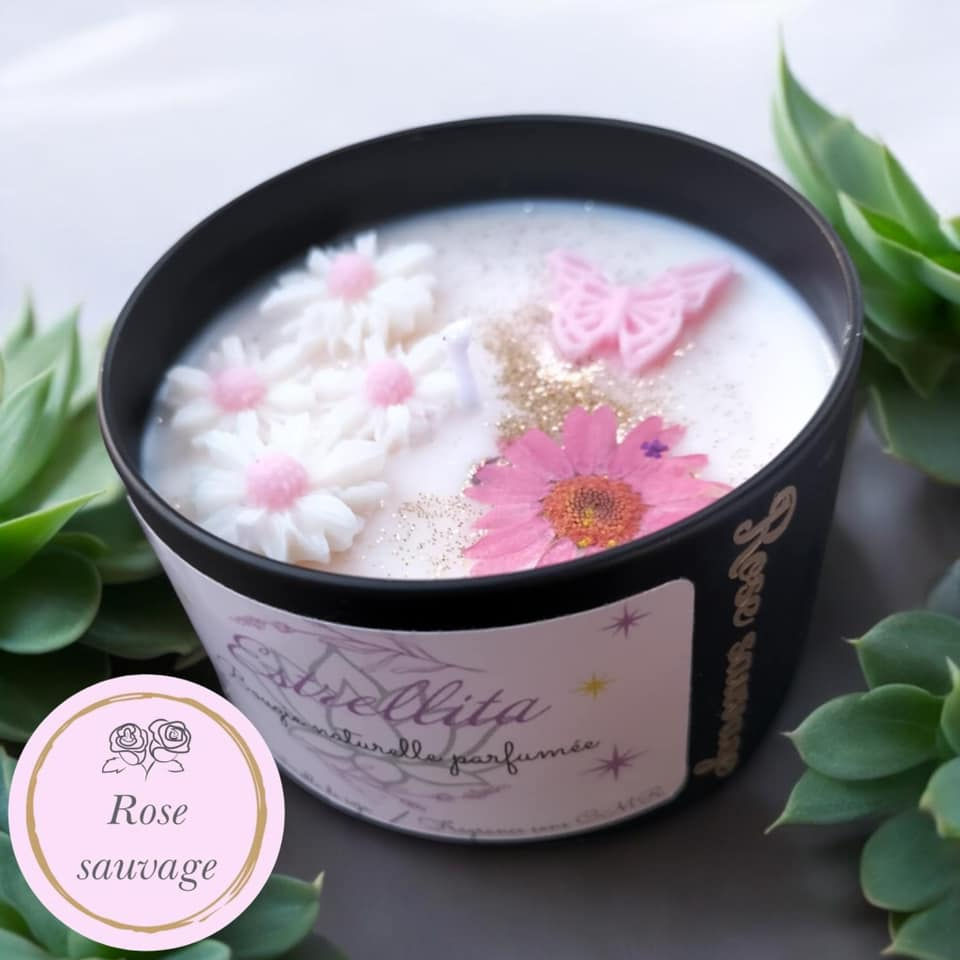 Bougie Rose sauvage