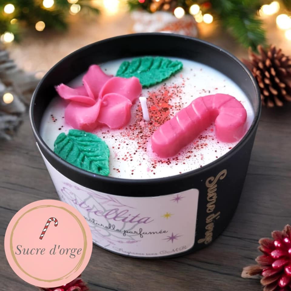 Bougie de Noël Sucre d'orge
