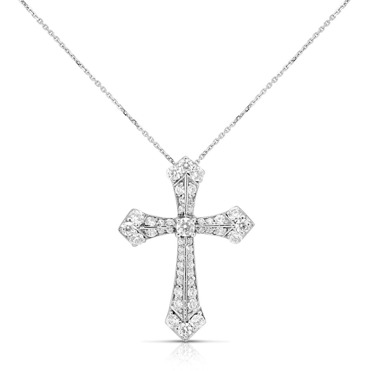 Vintage Diamond Cross Pendant