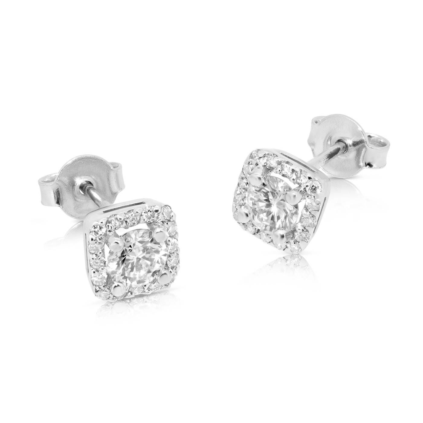 Luxurious Stud Earrings Square head