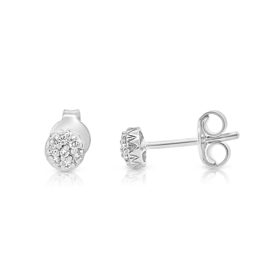 Thumbnail: Petit Diamond Flower Bouquet Earrings