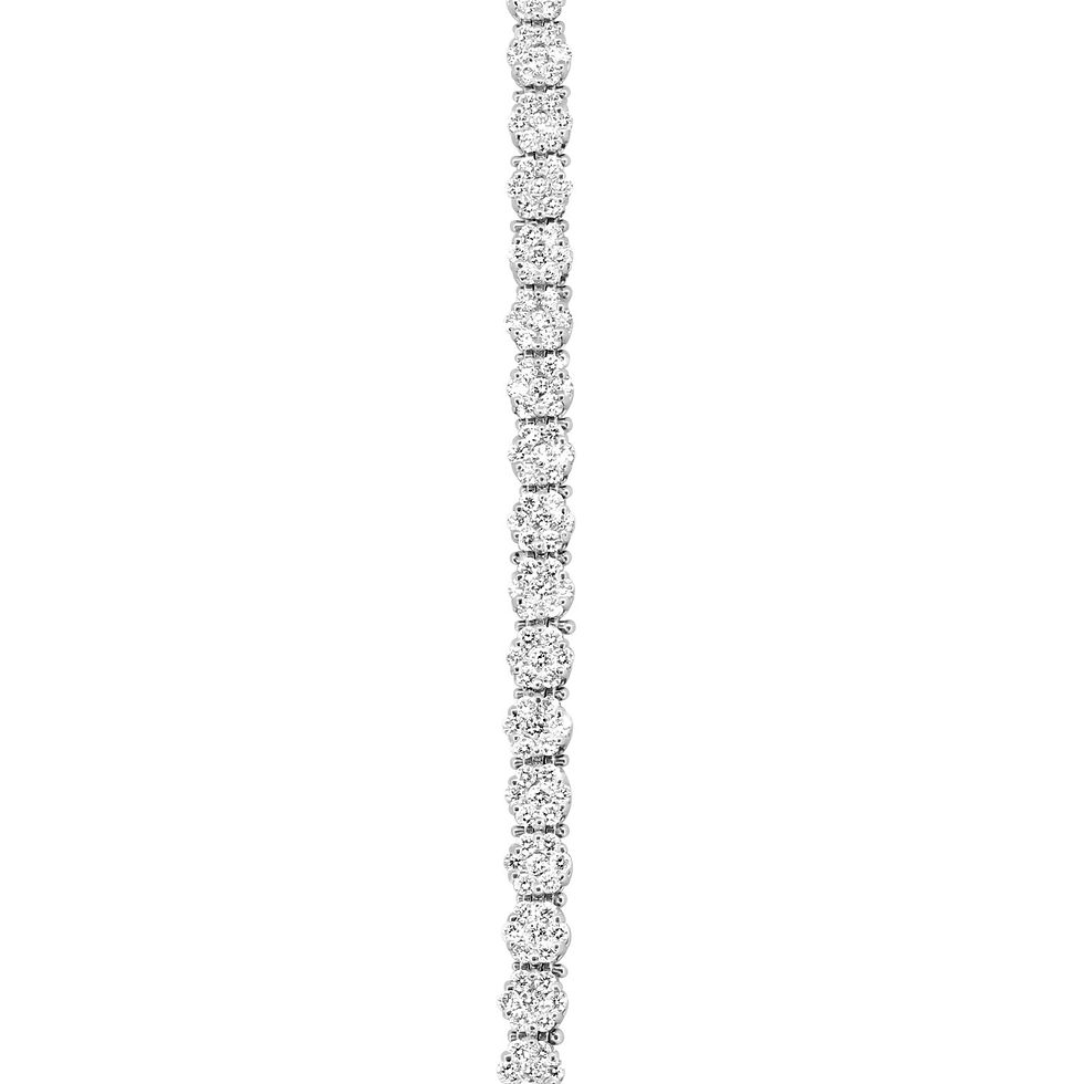 Thumbnail: Tennis Pave Blossom Diamond Bracelet