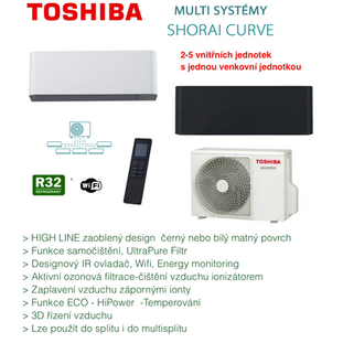 akce klimatizace Toshiba multi split Shorai Curve klimatizace s montáží