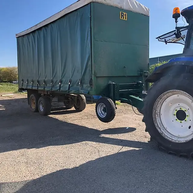 Mounting of a vegetable harvesting system onto a new tractor by WS Barrett and Son Ltd.