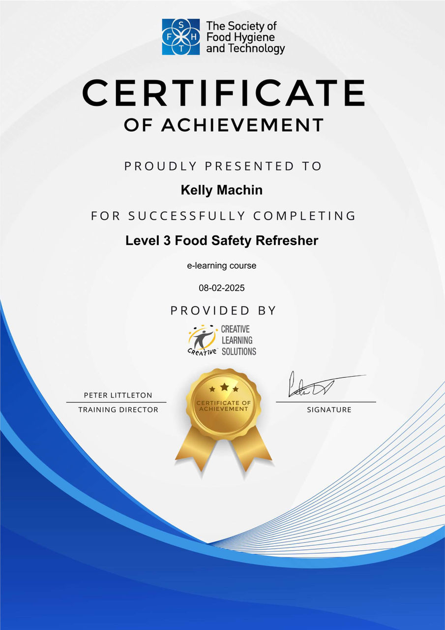 Cake decorating award certificate – The Baking Queen Boston Lincolnshire