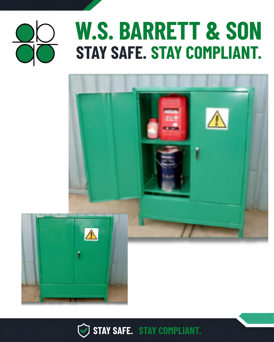 W.S. Barrett & Son DS242 heavy-duty secure storage cabinet for workshops, warehouses and construction sites