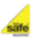 Yellow triangular logo with "Gas Safe" text in black and small trademark symbol. The design is simple and bold, conveying safety.