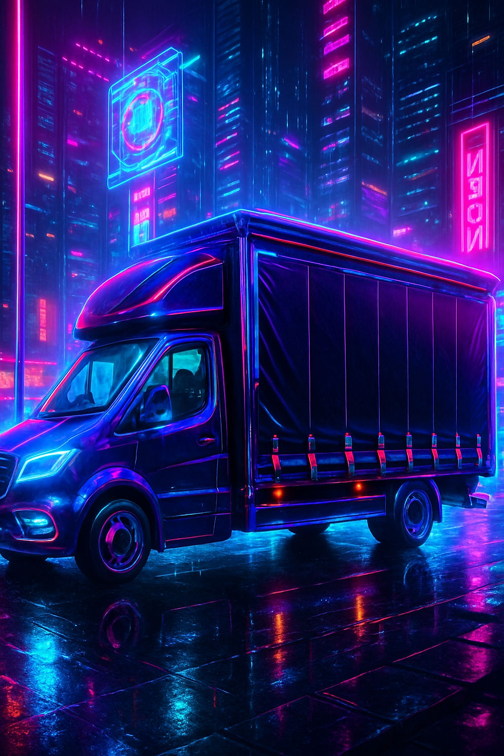 Black Mercedes Luton van with red straps, L1LOGISTICS in Coventry — UK‑wide delivery servi