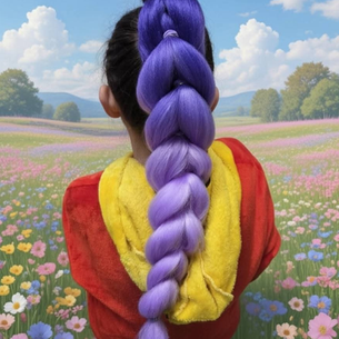 Bubble Hair Braids and face painting design created by Louise