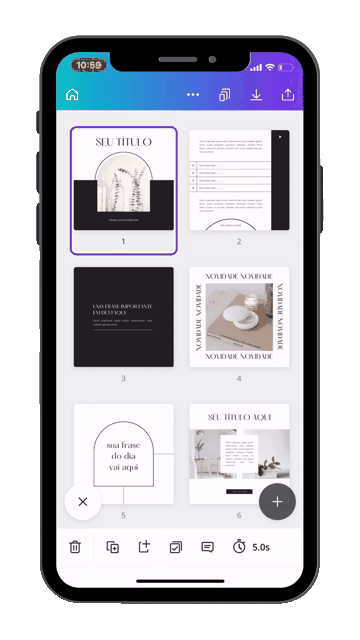 pacote de template instagram minimalista