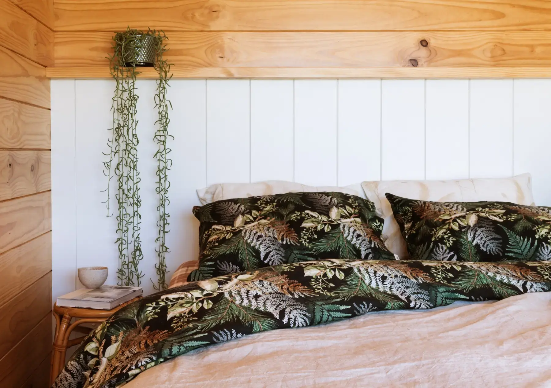 MOONLIT FERNS French Flax Linen Pillowcase Pair