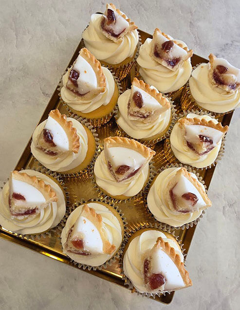 cherry Bakewell cupcakes