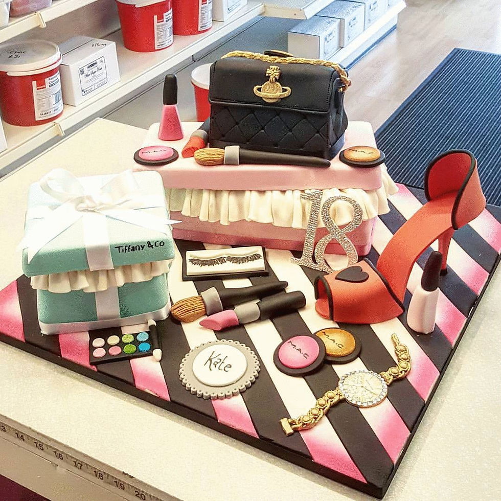 Make up cake tiffany box cake