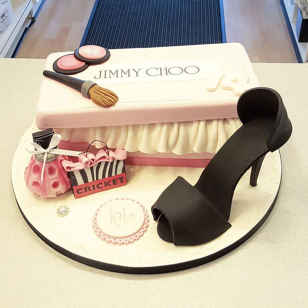 Jimmy Choo shoe box cake