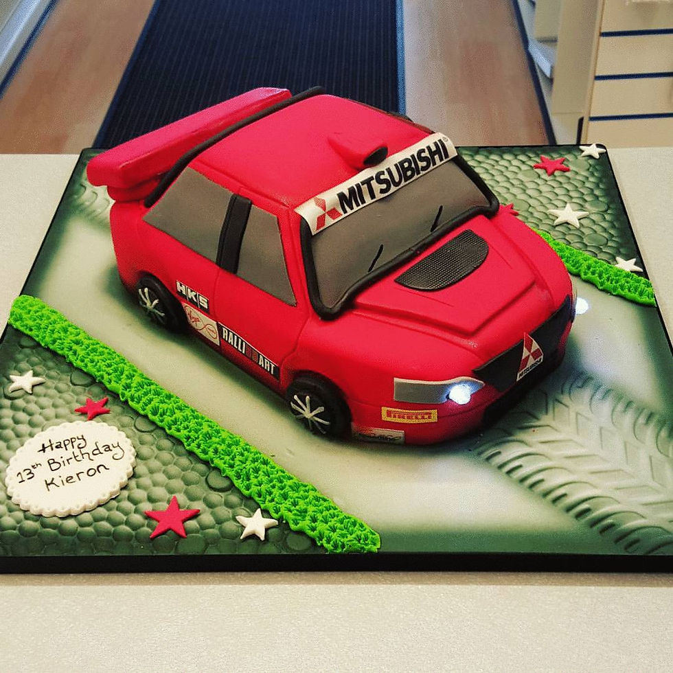 Racing car cake