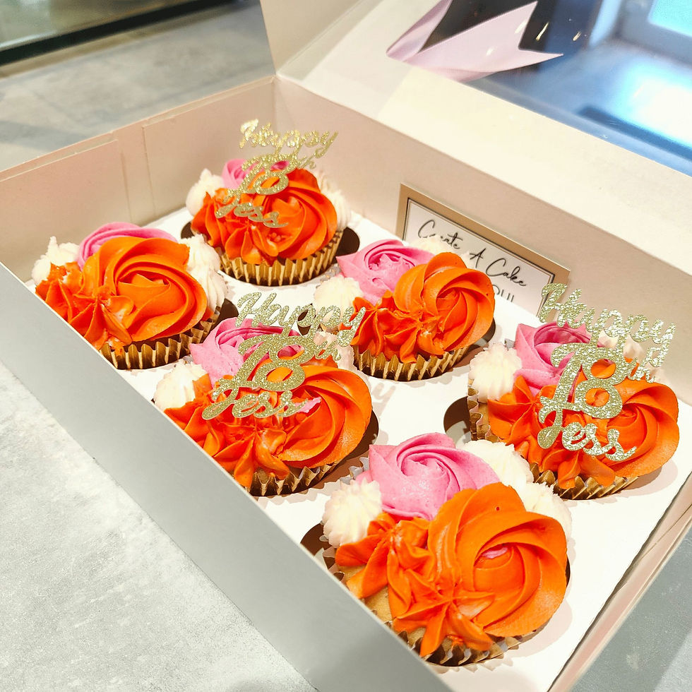 pink and orange cupcakes