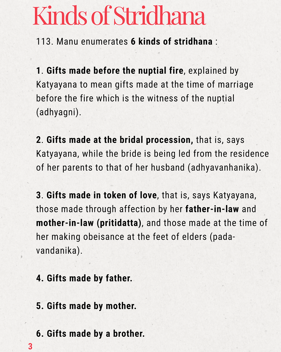 Kinds of Stridhana