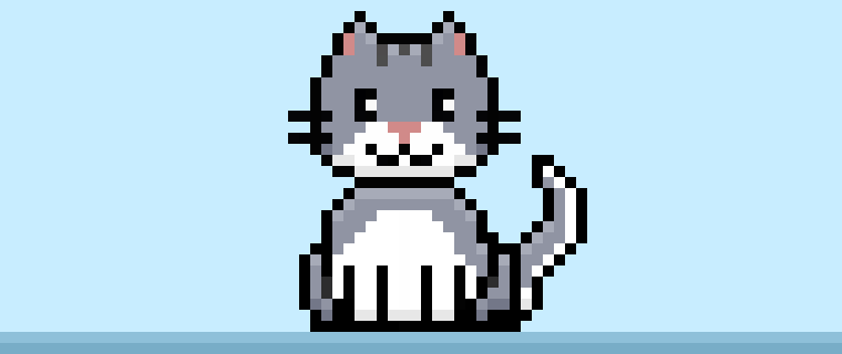 Pixel art image of a cat