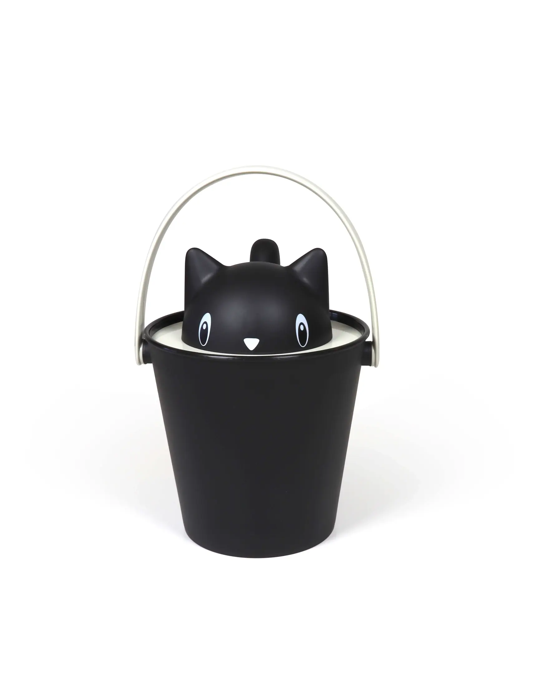United Pets Crick Cat Food Storage Container with Scoop - Black