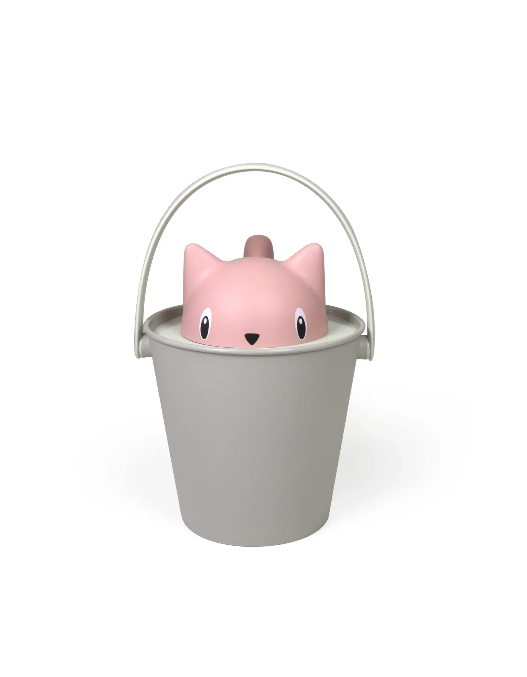 United Pets | Crick Cat Food Storage Container with Scoop - Dove Grey Pink