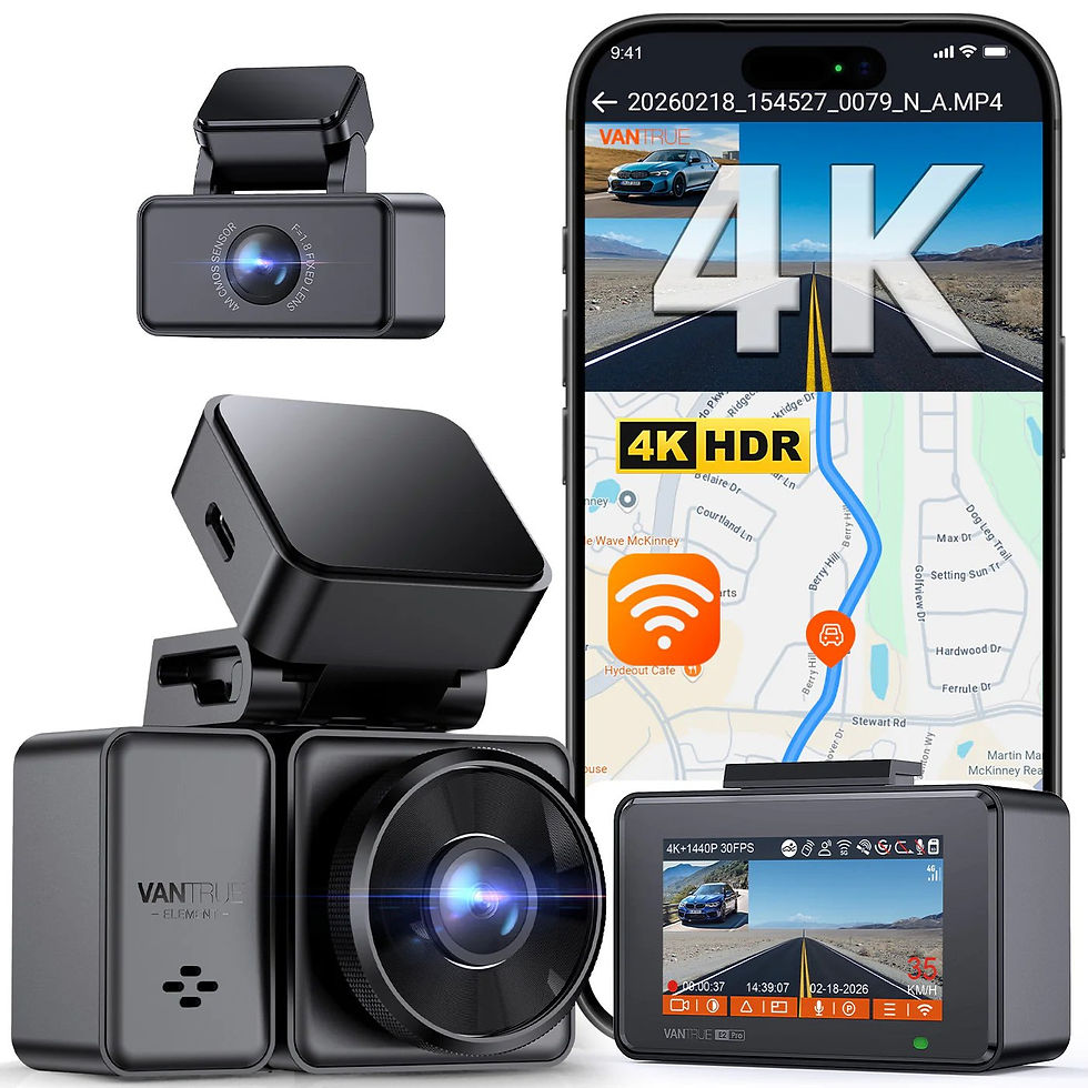 Vantrue E2 Pro 4K + 1440P Dual Dashcam für vorne und hinten