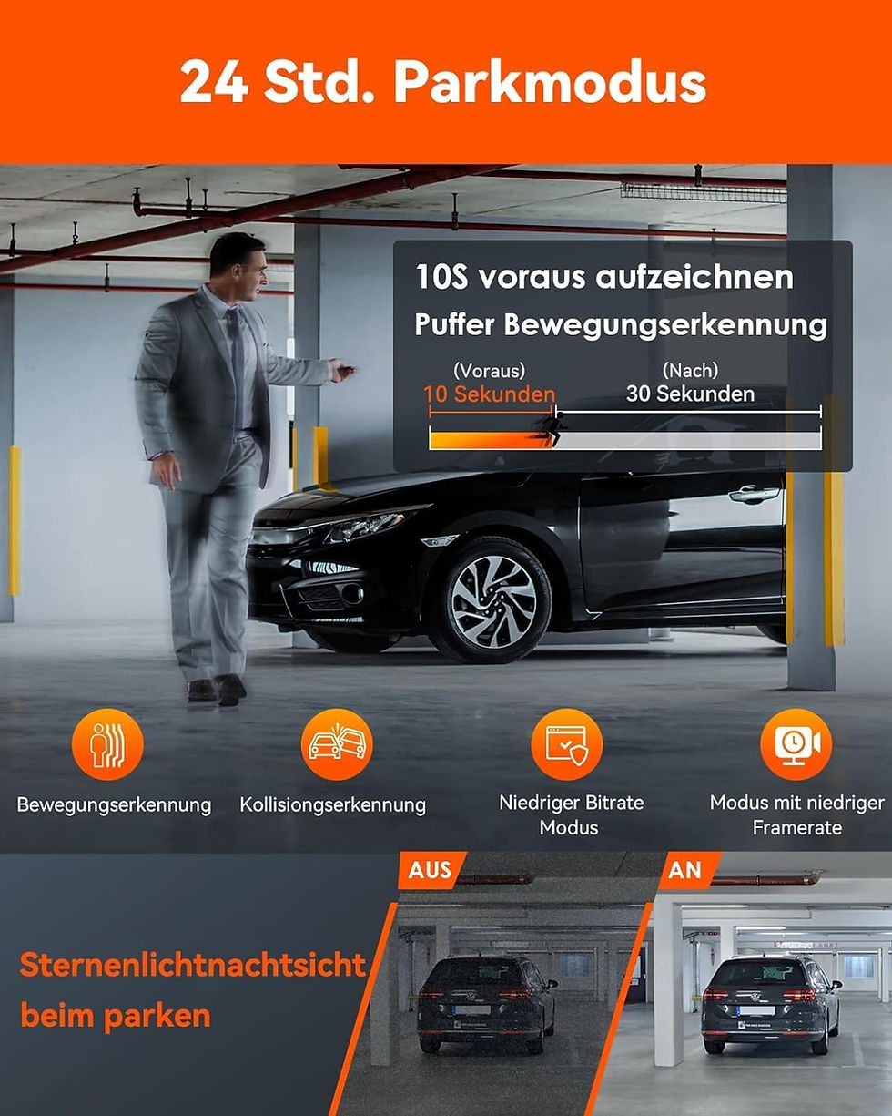 Miniatura: Vantrue N5 2.7K Dashcam mit GPS und 5GHz WLAN