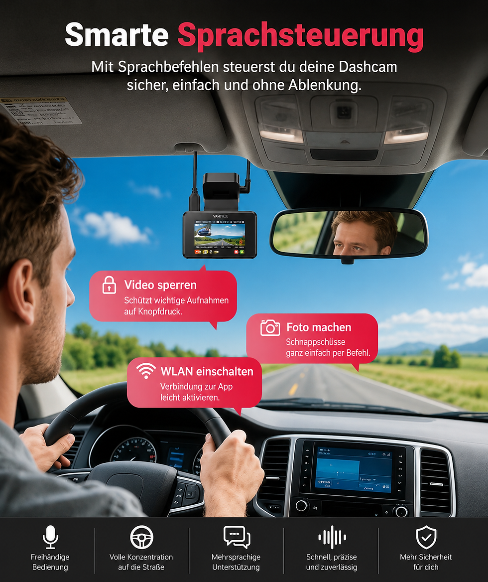 Miniatura: Vantrue E2 Pro Dual Dashcam mit HDR und Parkmodus