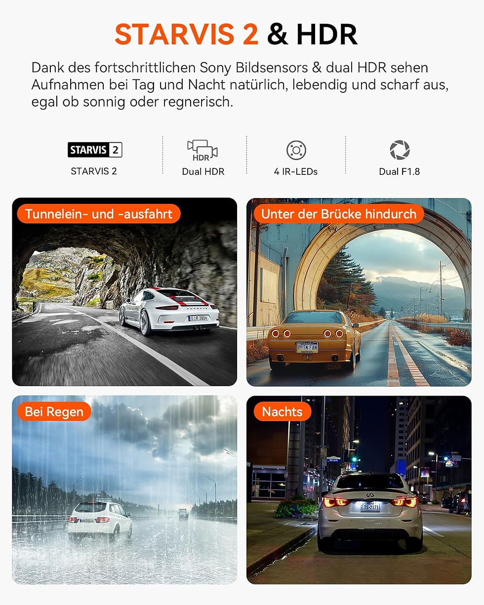 Miniaturbild: Vantrue N2X Lieferumfang mit GPS-Halterung und Zubehör