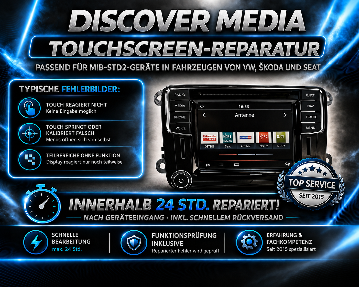 VW Discover Media Reparatur günstig