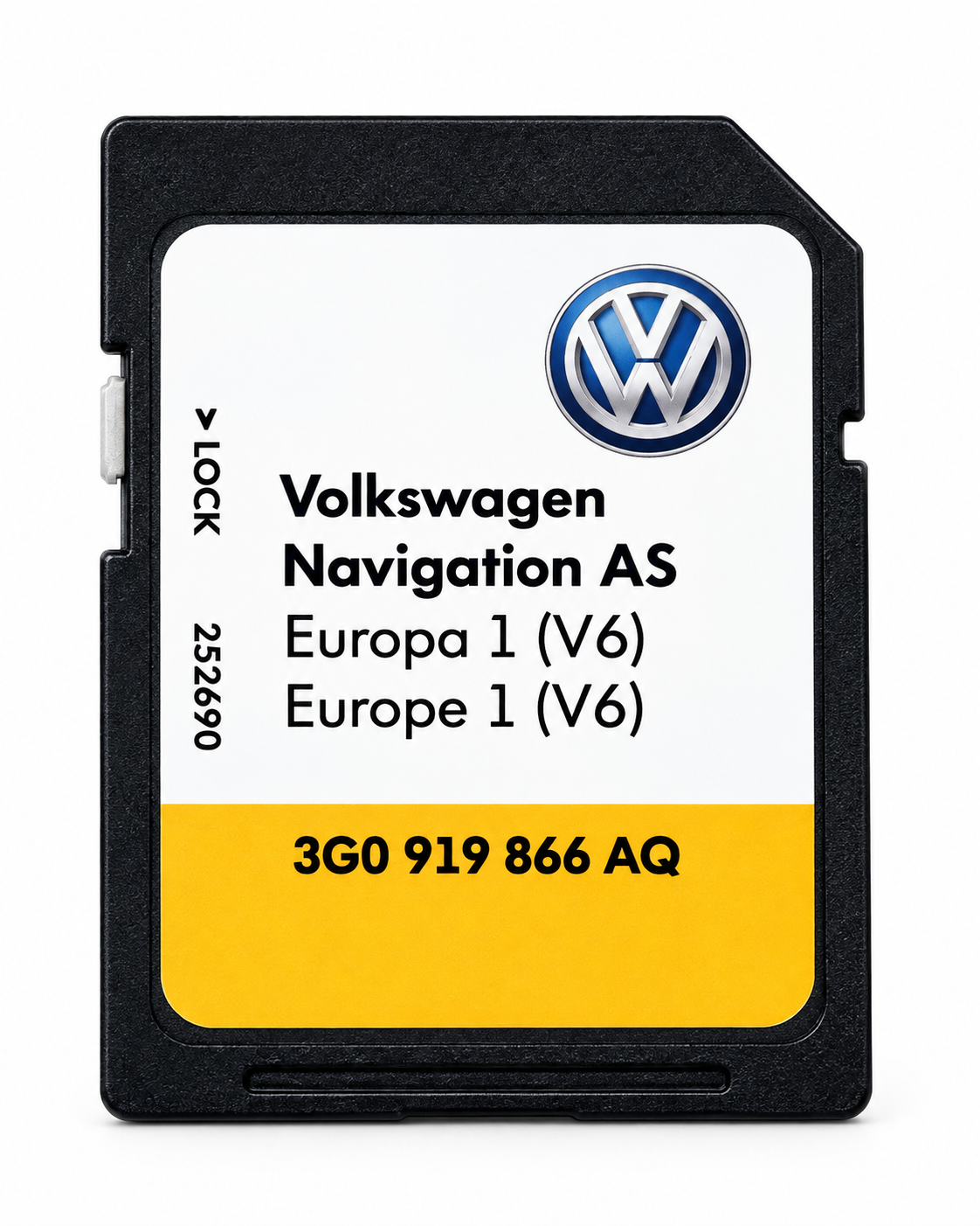 Original Volkswagen Navigation AS Europa V6 SD-Karte 3G0919866AQ für Discover Media MIB STD2